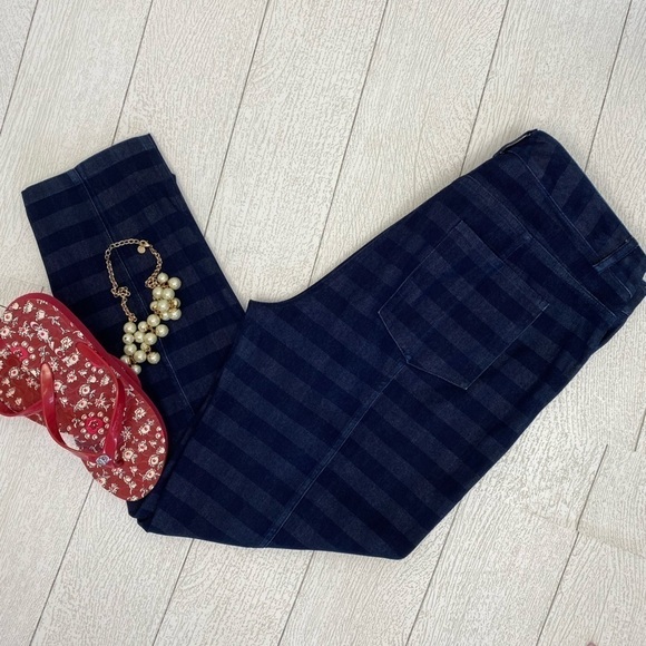 St.John denim patchwork high waisted jeans size 14 - Picture 3 of 14